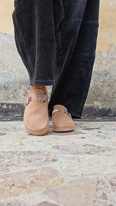 Pantofole sabot beige